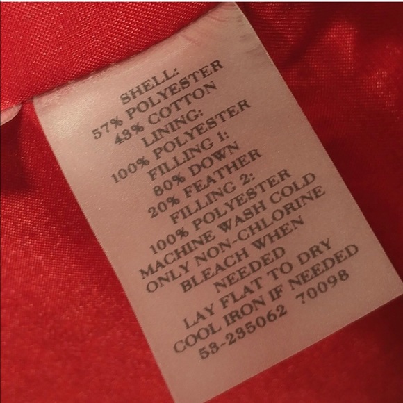 Ann Taylor red pillow collar down feather coat - Picture 8 of 8